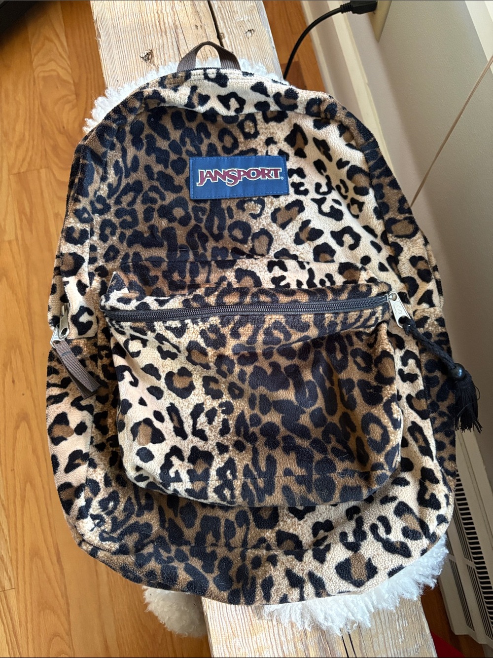 JanSport Animal Print Backpack Y2K Cheetah Print Rare